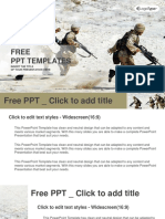 Squad of Soldiers in The Desert PowerPoint Templates Widescreen