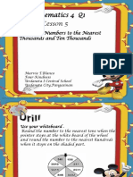 Mathematics 4 Q1 Lesson 5: Rounding Numbers To The Nearest Thousands and Ten Thousands