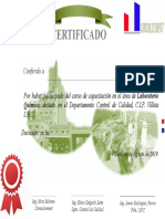 Certificado capacitación laboratorio químico