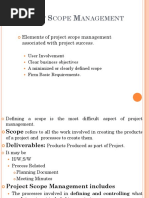 Roject Cope Anagement: Elements of Project Scope Management Associated With Project Success