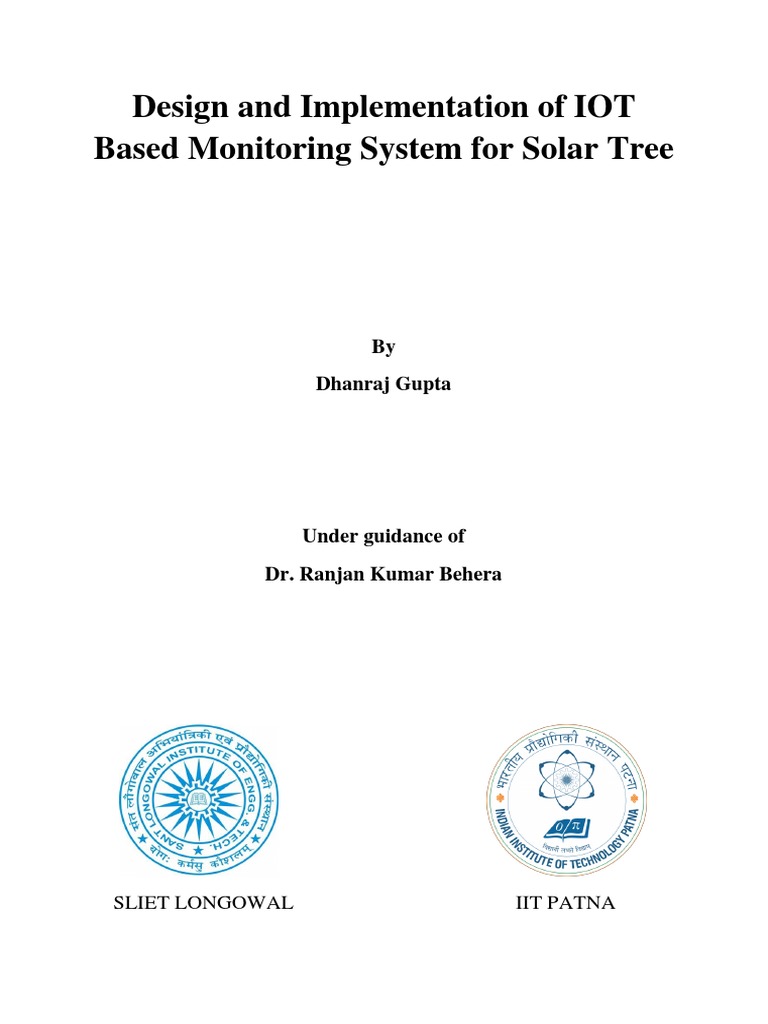 Design and Implementation of IOT Based Monitoring System For Solar Tree ... Circuit Diagram
