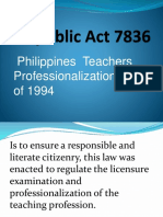 Philippines Teachers Professionalization Act of 1994