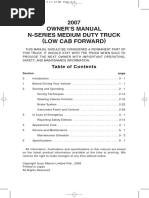 2007 Owner'S Manual N-Series Medium Duty Truck (Low Cab Forward)