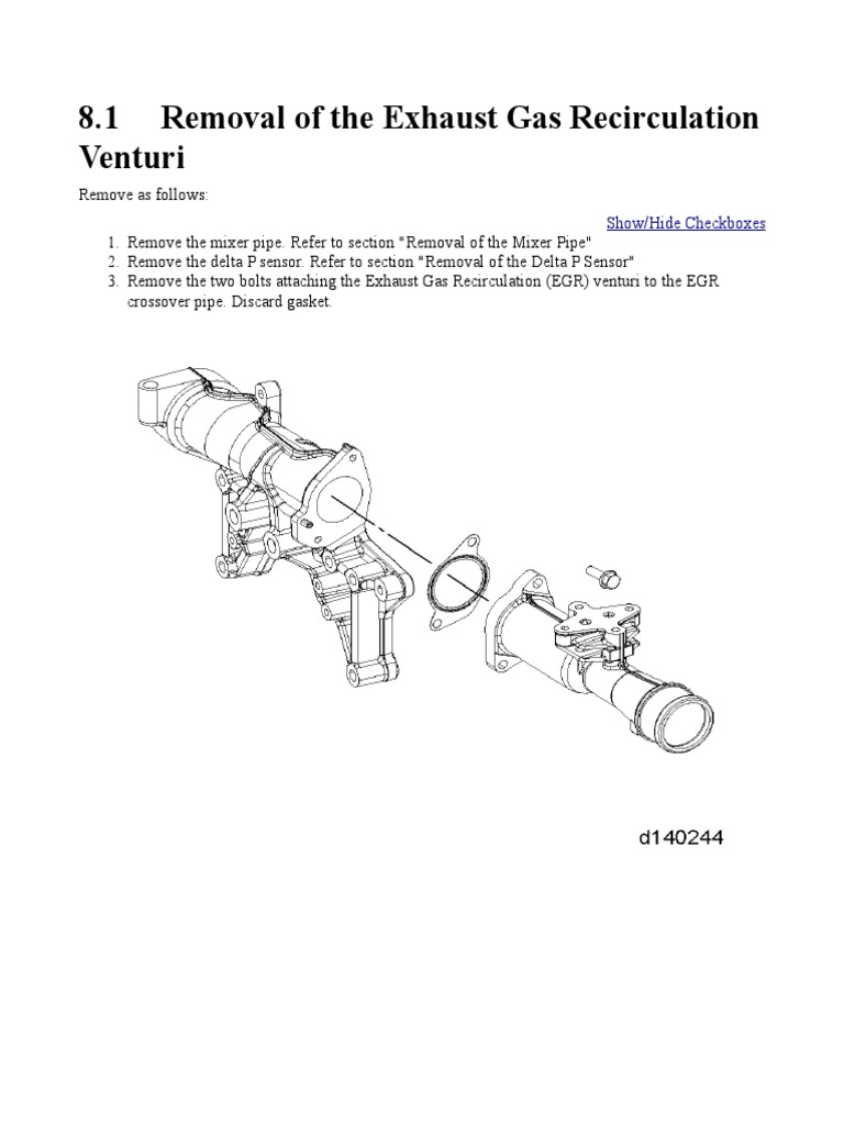 8.1 Removal of The Exhaust Gas Recirculation Venturi PDF