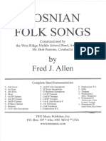Bosnian Folk Songs - Conductor Score