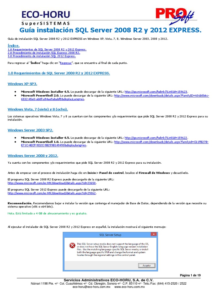 InstalacionSQLServer PDF | PDF | Servidor SQL de Microsoft | Microsoft ...
