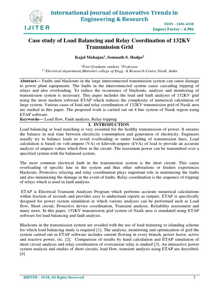 Load Balancing in 132KV Grid System | PDF | Electric Power Transmission ...