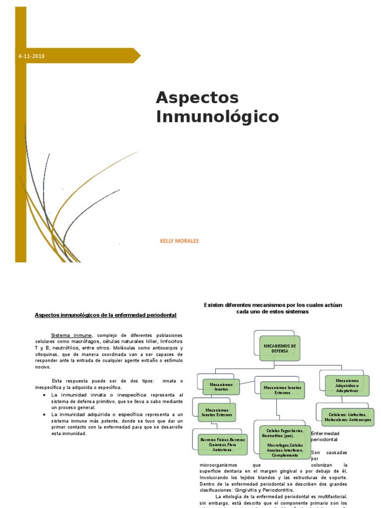 Mecanismos Inmunológicos en Periodontitis | PDF | Inflamación | Sistema ...