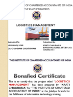Logistics Management PPT PDF Itt PDF