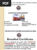 Logistics Management PPT PDF Itt PDF