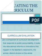Evaluating The Curriculum