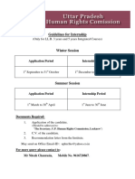 Guidelines For Internship: Application Period Internship Period