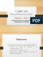 CMPF124 Chap 1 - Intro To Windows OS PT 1