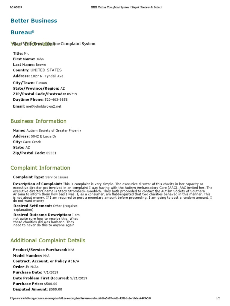 BBB Complaint Review Process Guide | PDF | Business