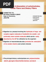 Digestion & Absorption of Carbohydrates, Crude Fibers and Dietary Fibers