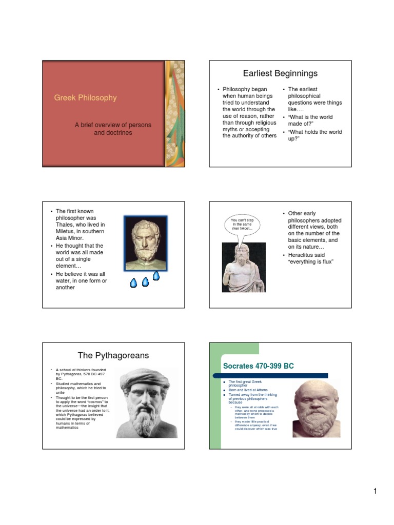 Overview of Greek Philosophy | PDF | Plato | Socrates