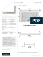 Zhu36Rsjss Monogram 36" Induction Cooktop: Overall Dimensions
