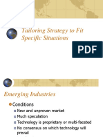 Tailoring Strategy To Fit Specific Situations