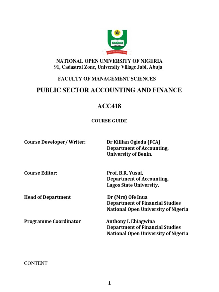 Public Sector Accounting PDF Accounting Profit Economics 