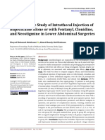 A Comparative Study of Intrathecal Injection of Bupivacaine Alone or With Fentanyl, Clonidine, and Neostigmine in Lower Abdominal Surgeries