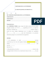 Demanda de Impugnacion A La Paternidad