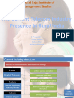The Current Telecom Industry Presence in Rural India: A Project by - Rahul Bandri Rohan Nair Melwyn Mathew