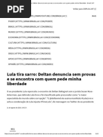Lula Tira Sarro_ Deltan Denuncia Sem Provas e Se Encontra Com Quem Pede Minha Liberdade - Brasil 247