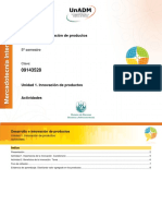 U1. Innovación de Productos Actividades PDF