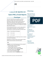 Creación de Reportes Con Opera PMS y Oracle Reports Developer - Opera PMS