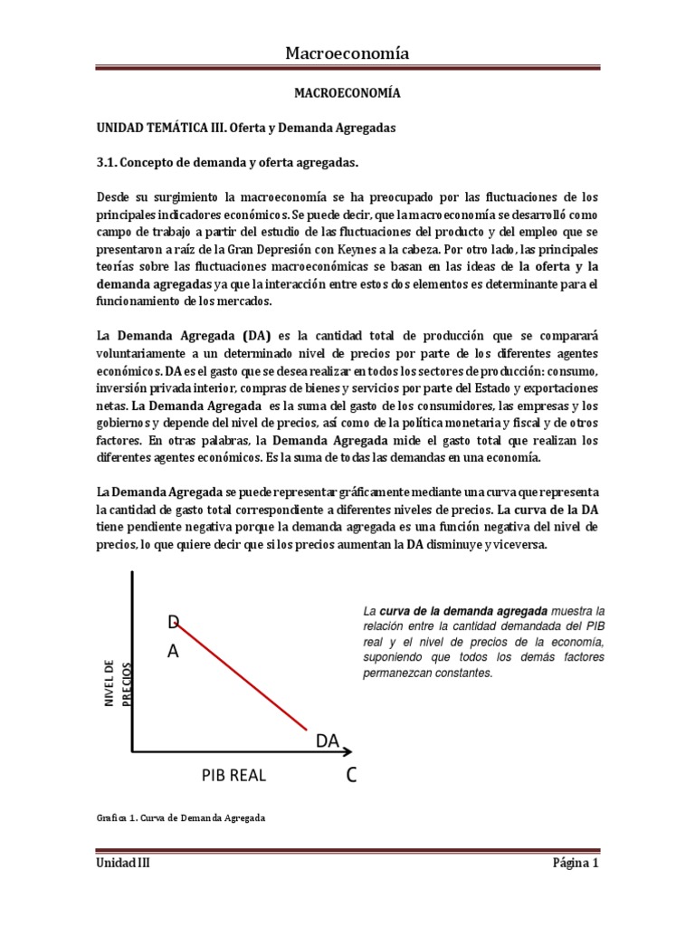 Unidad III | PDF | La demanda agregada | Oferta y demanda