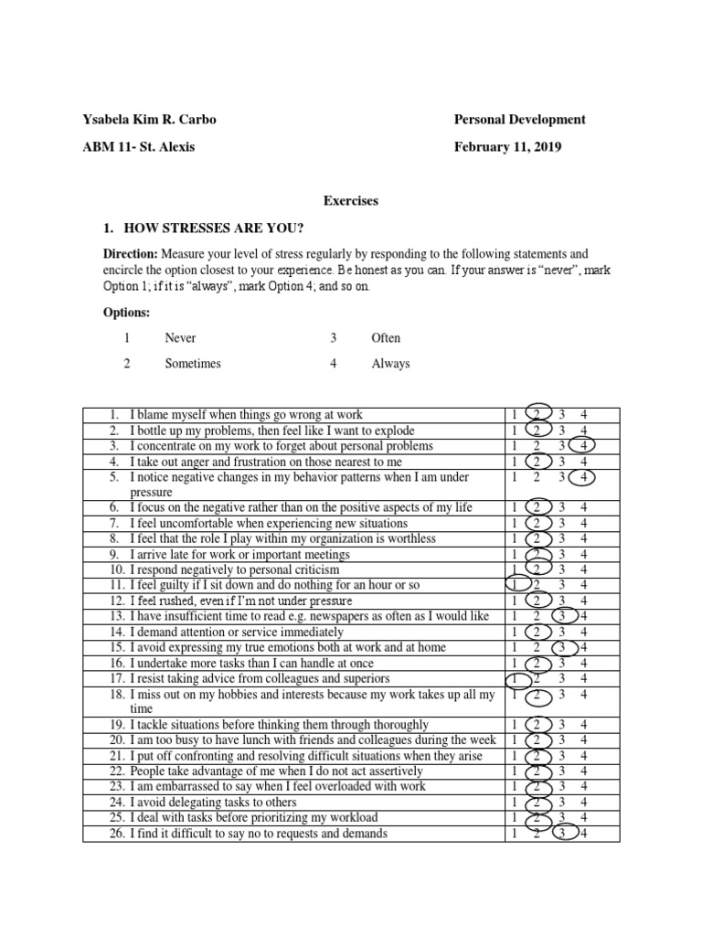 How Stressed You Are | PDF | Applied Psychology | Metaphysics Of Mind