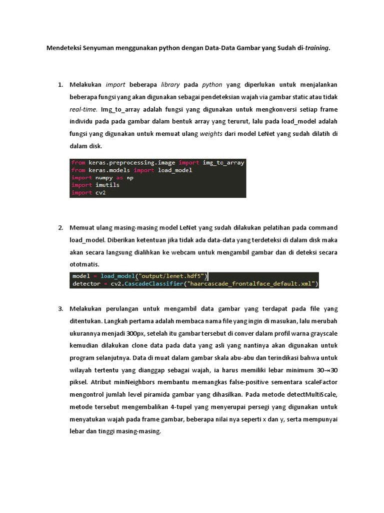 Deteksi Senyuman dengan Python | PDF