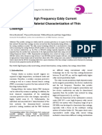 Applications of High Frequency Eddy Current Technology for Material Characterization of Thin Coatings