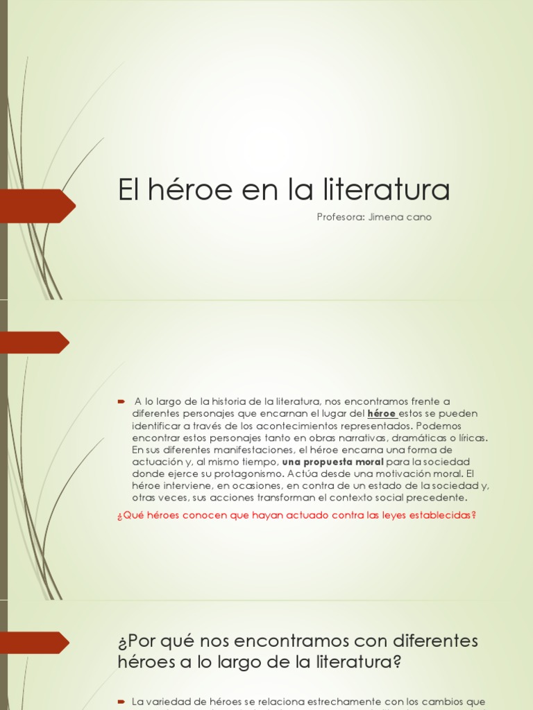 El Héroe en La Literatura | PDF | Héroe | Tragedia griega