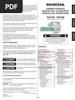 Honda GX160 Engine Adjustment Guide | PDF | Throttle | Screw