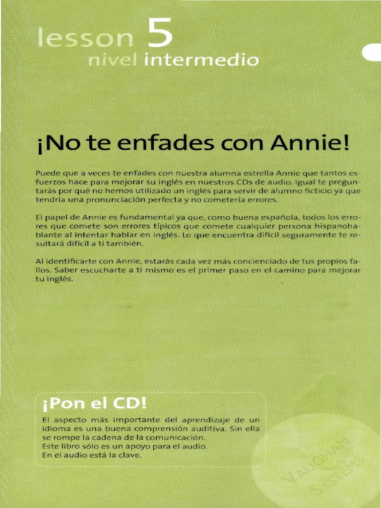 Curso de Ingles Definitivo Vaughan Systems - Intermedio - Libro 05 | PDF
