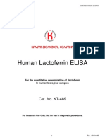 Human Lactoferrin ELISA: Cat. No. KT-489