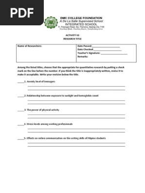 A De La Salle Supervised School Dmc College Foundation