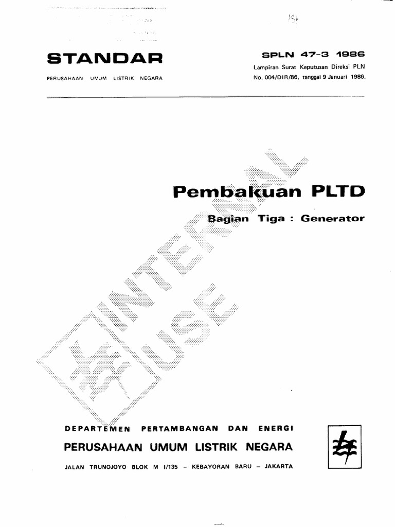 SPLN 47-3 1986 | PDF