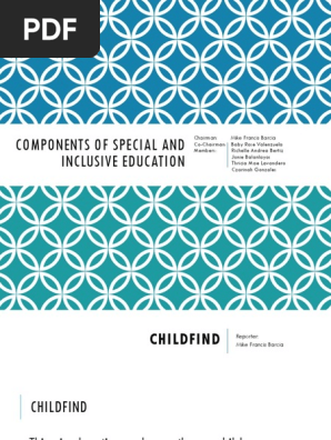 Components of Special and Inclusive Education