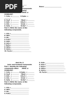 Naming Compounds Quiz