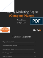 Monthly Marketing Reporting Template CAMPAIGN CAMPAIGN
