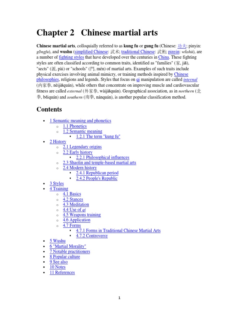 History of Chinese Martial Arts | PDF | Chinese Martial Arts | East ...