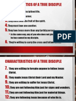 Characteristics of A True Disciple