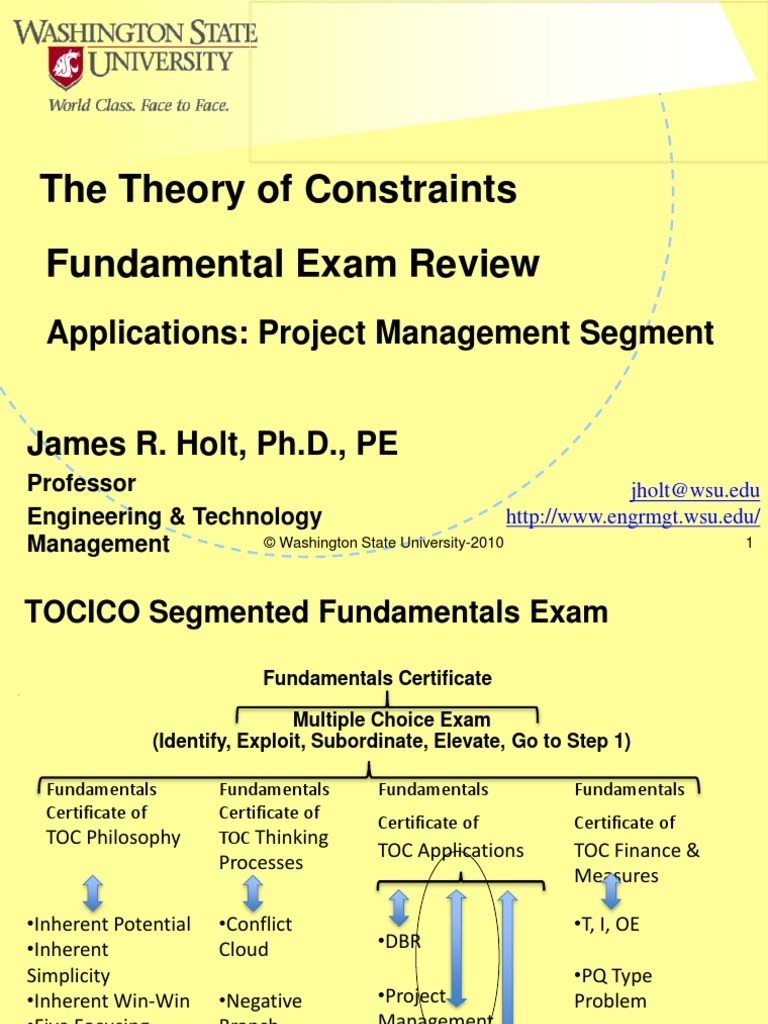 TOC Project Management | PDF | Economies | Business