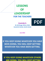 Lessons OF Leadership: For The Teachers