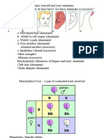 Identify Mendellian traits and determine dominance