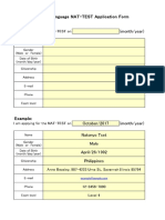 PHP - NAT-TEST - Application Form Sample - Excel2003 - English