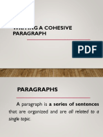 Writing A Cohesive Paragraph