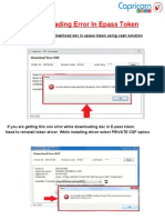 Downloading Error in Epass Token